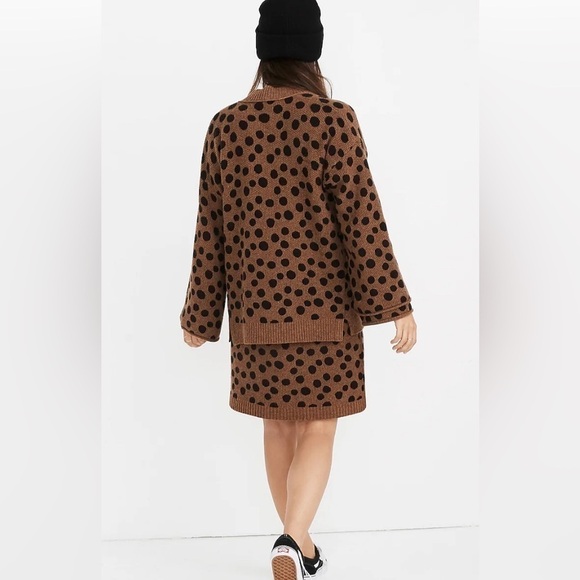 Madewell Merino Wool leopard dot Cardigan Small - Picture 2 of 7